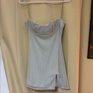 BabyBoo Sparkling Light Blue Mini Dress